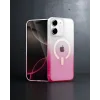 iPhone 12 Pummel Shiny Magsafe Kapak - Pembe