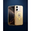 iPhone 12 Pummel Shiny Magsafe Kılıf - Gold