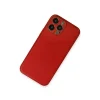 İphone 13 Pro Max Kılıf Coco Deri Silikon Kapak - Kırmızı