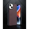 iPhone 14 - Aras Deri Kılıf - Bordo