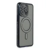 İphone 14 Pro Kılıf Joke Simli Magneticsafe Kılıf - Lacivert