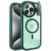 İphone 14 Pro Max Kılıf Teleskop Lens Magsafe Silikon Kapak - Koyu Yeşil