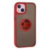 İphone 15 Kılıf Montreal Yüzüklü Silikon Kapak - Kırmızı