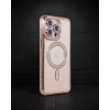 iPhone 15 Pro - Kılıf - Joke Simli Magneticsafe - Pembe