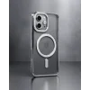 iPhone 16 - Joke Simli Magneticsafe Kılıf - Gri