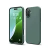 İphone 16 Plus Kılıf Nano İçi Kadife Silikon - Koyu Yeşil