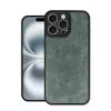 İphone 16 Pro Kılıf Aras Deri Kapak - Koyu Yeşil