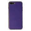 İphone 7 Plus Kılıf Coco Deri Silikon Kapak - Mor