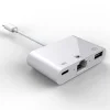 İPhone/İPad 3İN1 Ethernet RJ45 Ve Usb Kamera Adaptörü NK107-(5775)