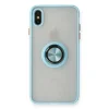 İphone X Kılıf Montreal Yüzüklü Silikon Kapak - Buz Mavi