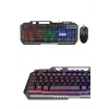Işıklı Oyuncu Q Klavye Mouse Seti Siyah Gaming Oyuncu Klavye