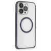 Joko İphone 15 Pro Max Kılıf Metal Bumper Magneticsafe Kapak - Lacivert