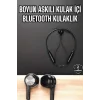 Kablolu Boyun Askılı Dijital Göstergeli Bluetooth Kulaklığı 60 Saat