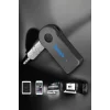 Kablosuz Bluetooth Aux Araç Kiti Siyah Hafıza Kartlı