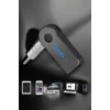 Kablosuz Bluetooth Aux Araç Kiti Siyah Hafıza Kartlı