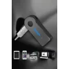 Kablosuz Bluetooth Aux Araç Kiti Siyah Hafıza Kartlı