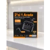 Kablosuz Bluetooth Kulaklık 4 Kulaklıklı 2’si 1 Arada Siyah