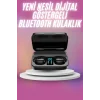 Kablosuz Bluetooth Kulaklık Android ve İOS Uyumlu Led Göstergeli Powerbankli