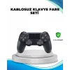 Kablosuz PS4 Oyun Kolu Çift Motor Titreşimli Uzun Bataryalı