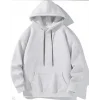 Kadın Kapüşonlu Kanguru Cepli 3 İplik Pamuklu Oversize Hoodie Sweatshirt -  Gri