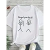 Kadın T-Sirt  Ive Got Your Back Baskılı Kısa kol Tişört - Beyaz