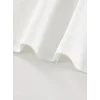 Kadın Kısa Kol Yazlık Tişört Bisiklet Yaka Baskılı Oversize T-Shirt - Beyaz