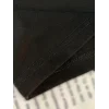 Kadın Kısa Kol Yazlık Tişört Bisiklet Yaka Baskılı Oversize T-Shirt - Siyah