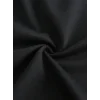 Kadın Baskılı Tişört Kısa Kol Bisiklet Yaka T-shirt - Siyah