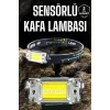 Kafa Lambası Led Fener Pratik Taşınabilir Ayarlanabilir USB Şarjlı