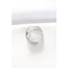 Kalın Silver Renk Ayarlanabilir Yüzük