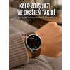 Metal, Deri ve Silikon Kordonlu Çok Fonksiyonlu Akıllı Saat