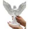Kanatlı Melek Figürü 3D Baskı Dekoratif Heykel Biblo Ev Ofis Aksesuarı