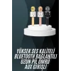 Karaoke Mikrofon Bluetooth Bağlantılı Aux Girişli Uzun Pil Ömrü Yüksek Ses Kaliteli