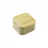 Kare= 9.7 X 9.7cm 6pcs Bambu - Ahşap Çay Tabak Bx40