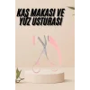 Kavisli Kaş Kirpik Düzeltici Bıyık Alma Taraklı Kaş Makası Yüz Bakım Seti Makas