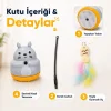 Kedi Şekilli Dönen Peluş Balıklı Olta Oyuncağı