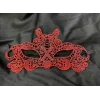 Kırmızı Dantel Masquerade Maskesi Çift Taraflı 10 No