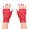 Kırmızı Dantel Parmaksız Kısa Eldiven