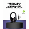 Kırmızı Gaming Headset Mikrofonlu Sağlam Kablolu Konforlu