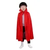 Kırmızı Renk Yakalı Pelerin Çocuk Boy 90 cm
