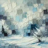 Kış Mevsimi Kanvas Tablo 60x60cm