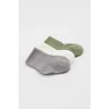 Koala Boy 3lü Penye Soket Çorap 10133 Gri