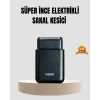 Kompakt Şarjlı Tıraş Makinesi Çift Yönlü Bıçaklı 45 Dakika Kullanım Süreli