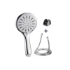 Krem Duş Başlığı Seti 4 Kademeli El Duşu Spiral Hortumlu Banyo Seti