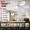 Kumandalı 2si1 Arada Tavan Vantilatör Avize 40W 6 Kanat