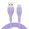 KUULAA Liquid Silicone USB Type C QC3.0 Hızlı Şarj Kablosu 1metre-(5775)