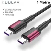 KUULAA Type C Type-C PD 60W QC4.0 Hızlı Şarj ve Data Kablosu 1Metre-(5775)