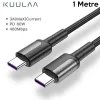 KUULAA Type C Type-C PD 60W QC4.0 Hızlı Şarj ve Data Kablosu 1Metre-(5775)