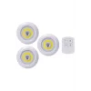 Led Lamba 3lü Uzaktan Kumandalı Yapışkanlı
