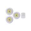 Led Lamba 3lü Uzaktan Kumandalı Yapışkanlı